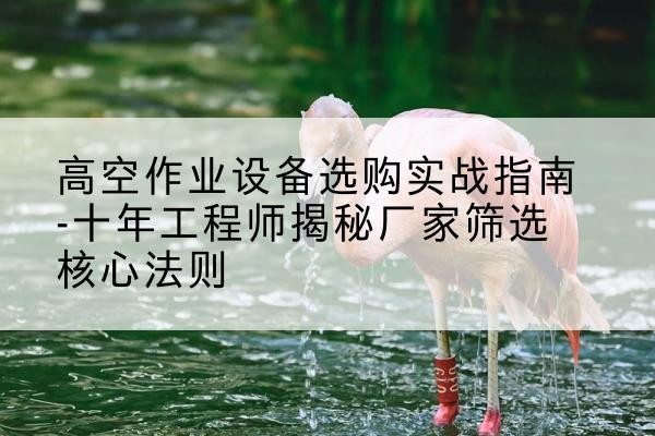 宕昌剪叉式升降机厂家-高空作业设备选购实战指南-十年工程师揭秘厂家筛选核心法则